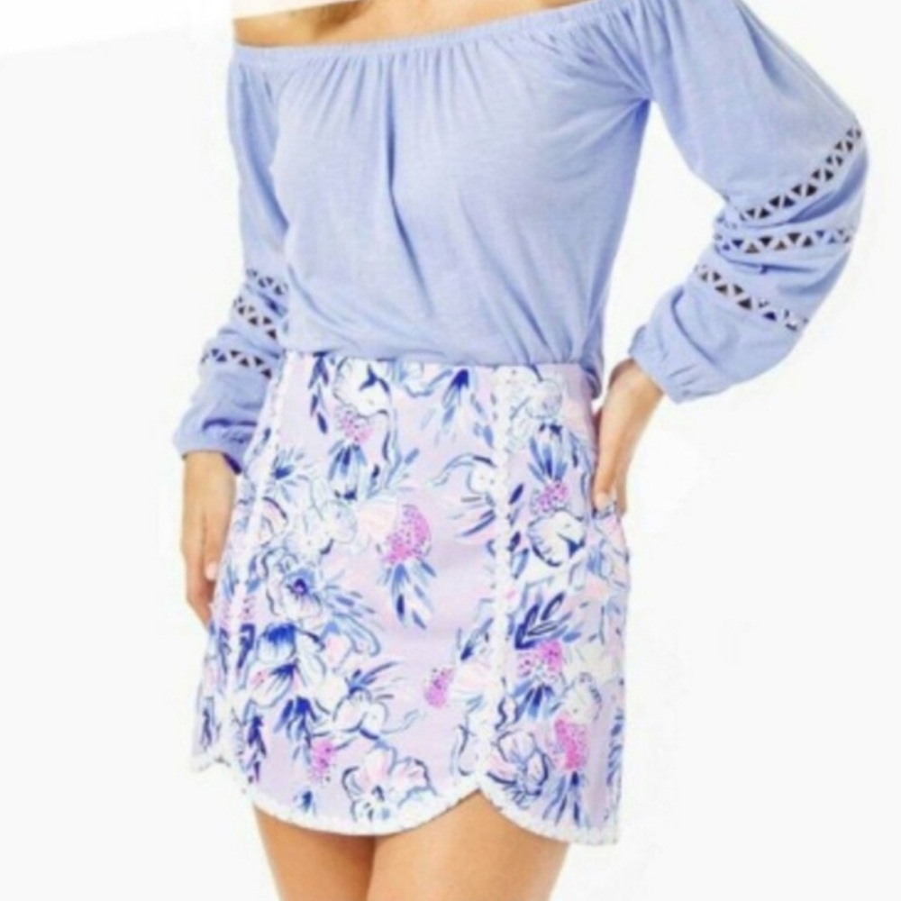 Lilly Pulitzer Patty Skort in Lilac Verbena or Trunks in the Air sz 00